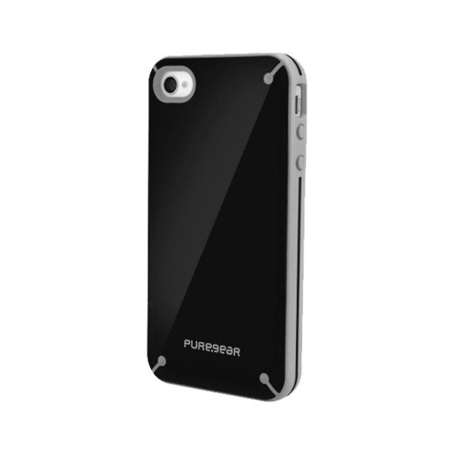 PureGear Snap-on Slim Shell Case for Apple iPhone 4/4S - Black Tea