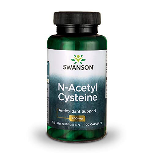 Swanson NAC N-Acetyl Cysteine Antioxidant Anti-Aging Liver Support & Amino Acids Supplement 600 mg 100 Capsules