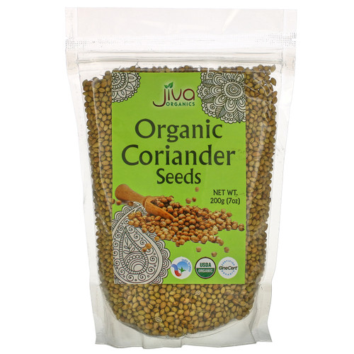 Jiva Organics  Organic Coriander Seeds  7 oz (200 g)