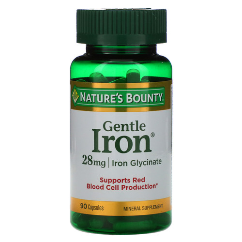 Nature's Bounty  Gentle Iron  28 mg  90 Capsules