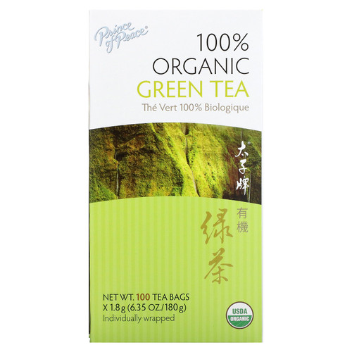 Prince of Peace, 100% Organic Green Tea, 100 Tea Bags, 1.8 g Each