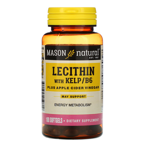 Mason Natural  Lecithin with Kelp/B6 Plus Apple Cider Vinegar  100 Softgels
