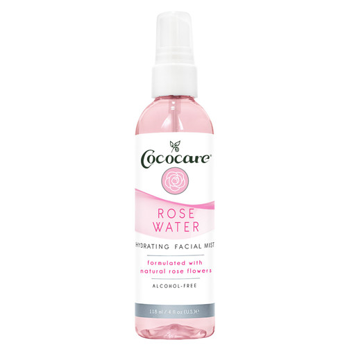 Cococare  Hydrating Facial Mist  Alcohol-Free  Rose Water  4 fl oz (118 ml)