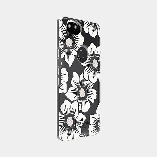 Kate Spade Flexible Hardshell Case for Google Pixel 2 XL - Hollyhock Floral Clear