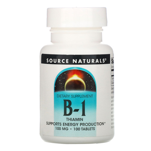 Source Naturals, B-1, Thiamin, 100 mg, 100 Tablets