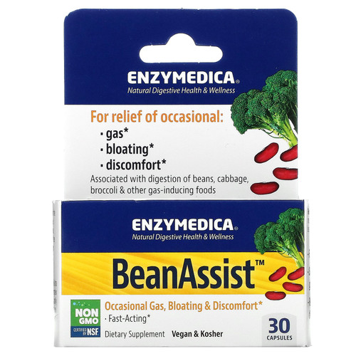 Enzymedica  BeanAssist  30 Capsules