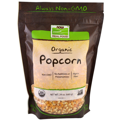 Now Foods  Real Food  Organic Popcorn  1.5 lbs (680 g)