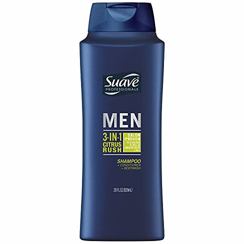 Suave Men 3-in-1 Shampoo Conditioner Body Wash  Citrus Rush  28 oz