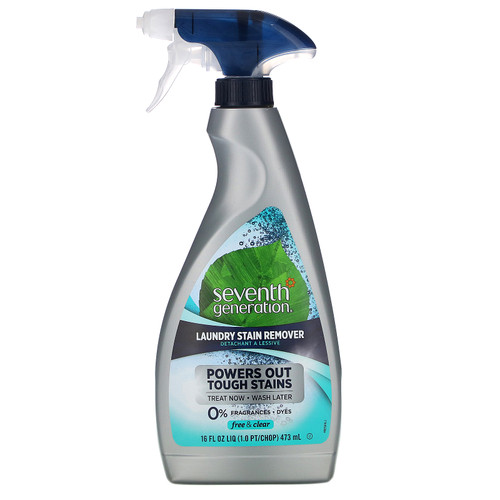 Seventh Generation  Laundry Stain Remover Spray  Free & Clear  16 fl oz (473 ml)