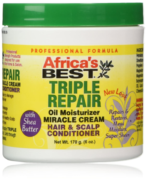 Africa's Best Triple Repair Oil Moisturizer Hair and Scalp Conditioner  6 Ounce (Packaging May Vary)