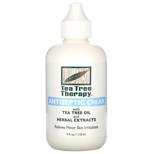 Tea Tree Therapy, Antiseptic Cream, with Tea Tree Oil and Herbal Extracts, 4 fl oz (118 ml)