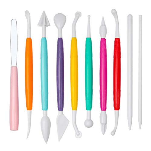 10 Pieces Kids Clay Tools  Plastic Sculpting Tools Polymer Clay Tools Clay Tools Sculpting Ceramic Pottery Tool Kit for Shaping and Sculpting