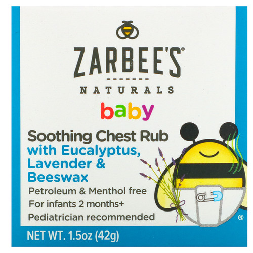 Zarbee's  Baby  Soothing Chest Rub with Eucalyptus  Lavender & Beeswax  1.5 oz (42 g)
