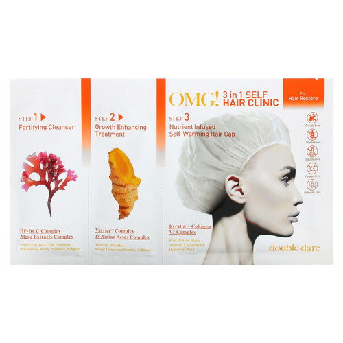 Double Dare  OMG! 3-in-1 Self Hair Clinic  For Hair Restore  3 Step Kit