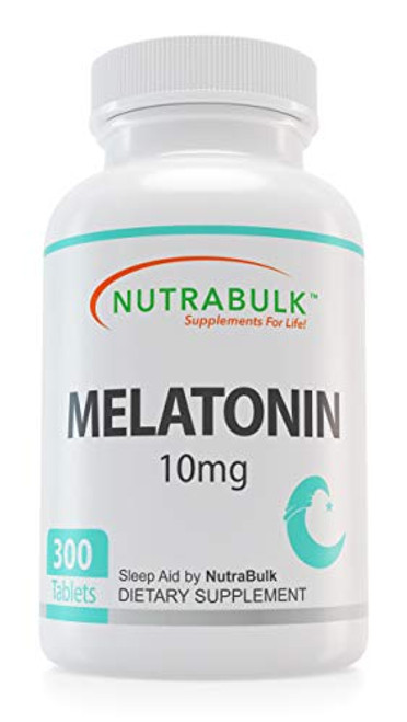 NutraBulk Melatonin 10mg Tablets  Fast Dissolving Natural Nighttime Sleep Aid
