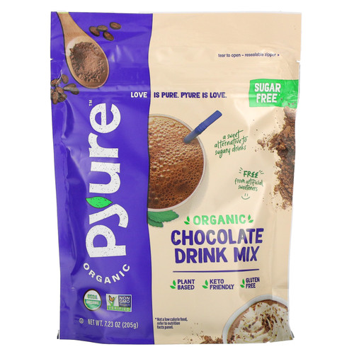Pyure  Organic Sugar-Free Chocolate Drink Mix  7.23 oz (205 g)