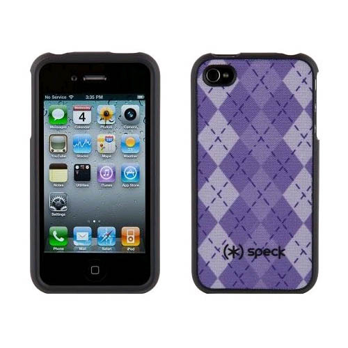 Speck Snap-On Hard Cover Case for Apple iPhone 4 (Lavander/Purple Argyle)