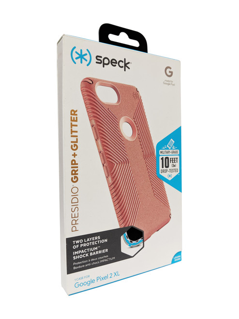 Speck Presidio Grip + Glitter Case for Google Pixel 2 XL - Bella Pink