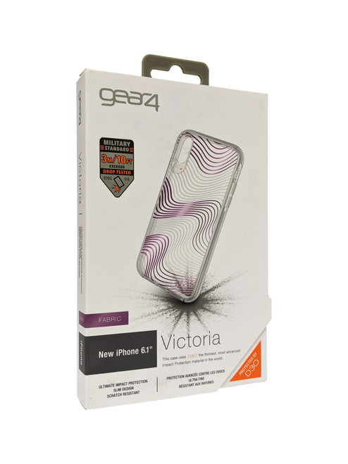 Gear4 Victoria D30 Case for iPhone XR - Fabric (Purple/Clear)