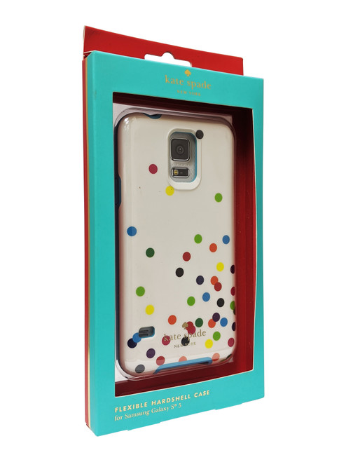 Kate Spade New York Flexible Hardshell Case for Samsung Galaxy S5 (Multi Color Dots)