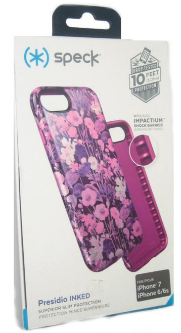 Speck Presidio Inked Slim Case for iPhone 7/6/6s - Flower Pink Rose