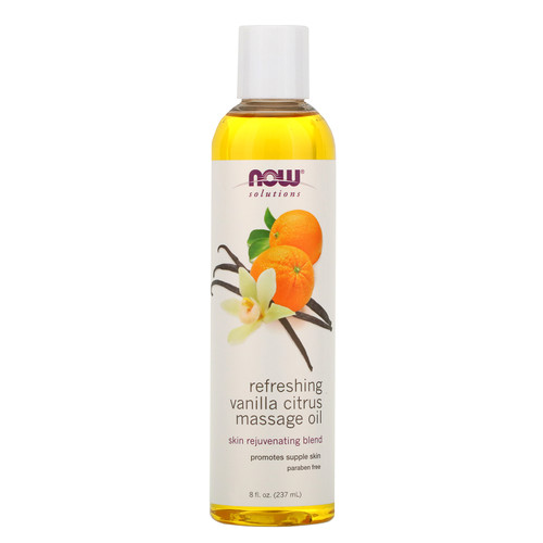 Now Foods  Solutions  Refreshing Vanilla Citrus Massage Oil  8 fl oz (237 ml)