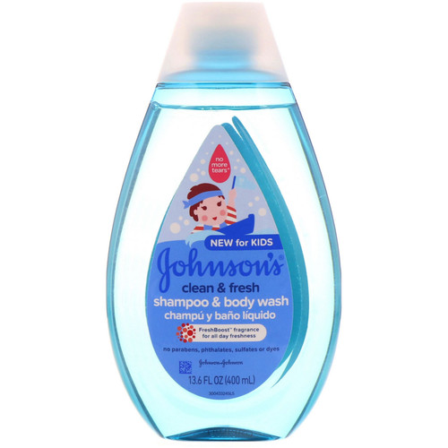 Johnson's Baby, Kids, Clean & Fresh, Shampoo & Body Wash, 13.6 fl oz (400 ml)
