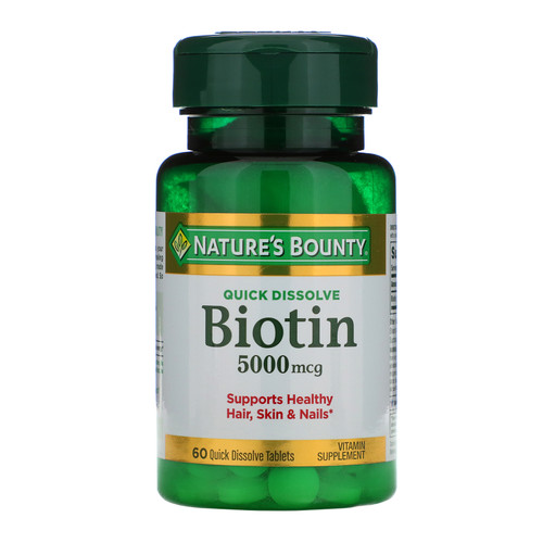 Nature's Bounty  Biotin  5 000 mcg  60 Quick Dissolve Tablets
