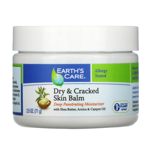 Earth's Care  Dry & Cracked Skin Balm  with Shea Butter  Arnica & Cajeput Oil  2.5 oz (71 g)