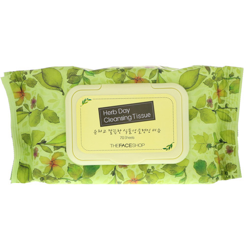 The Face Shop  Herb Day Cleansing Tissue  70 Sheets