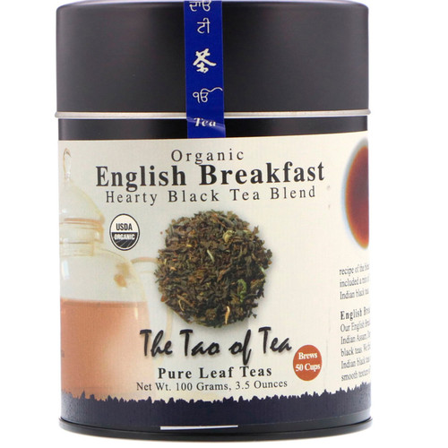 The Tao of Tea  Organic Hearty Black Tea Blend  English Breakfast  3.5 oz (100 g)