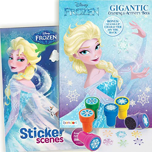 Disney Frozen Coloring Book Activity Set with Stickers and Snowflake Stamper