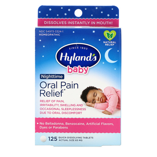Hyland's  Baby  Oral Pain Relief Nighttime  125 Quick-Dissolving Tablets
