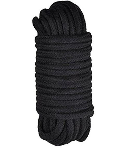 Namee 32 feet/10m BDSM Bondage Soft Cotton Rope for Sex Restraints for Couples 8mm Soft Silk Rope Solid Braided Twisted Ropes Black
