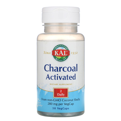 KAL  Charcoal Activated  280 mg  50 VegCaps