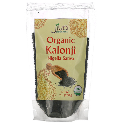 Jiva Organics  Organic Kalonji  Nigella Sativa  7 oz (200 g)