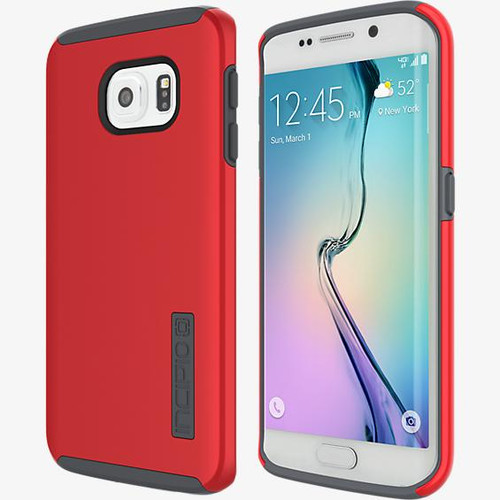 Incipio DualPro Shock-absorbing Case for Samsung Galaxy S6 Edge - Red/Charcoal