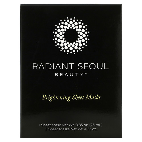 Radiant Seoul  Brightening Beauty Sheet Mask  5 Sheet Masks  0.85 oz (25 ml) Each