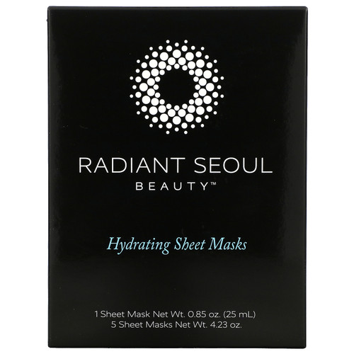Radiant Seoul  Hydrating Beauty Sheet Mask  5 Sheet Masks  0.85 oz (25 ml) Each