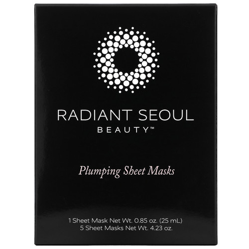 Radiant Seoul  Plumping Beauty Sheet Mask  5 Sheet Masks  0.85 oz (25 ml) Each