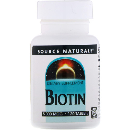 Source Naturals  Biotin  5 000 mcg  120 Tablets