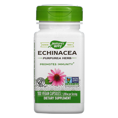 Nature's Way  Echinacea Purpurea Herb  1 200 mg  100 Vegan Capsules