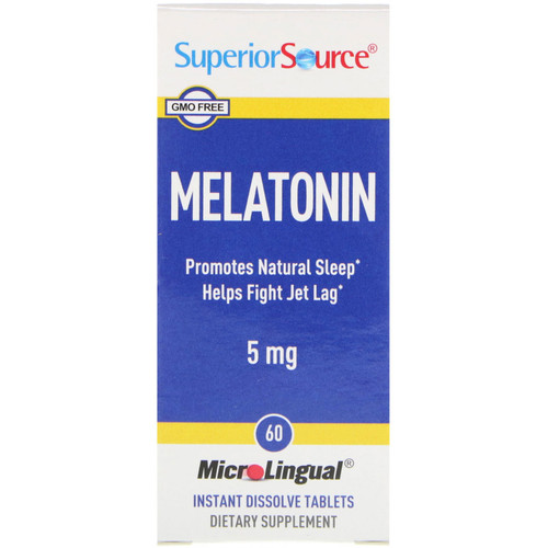 Superior Source, Melatonin, 5 mg, 60 MicroLingual Instant Dissolve Tablets