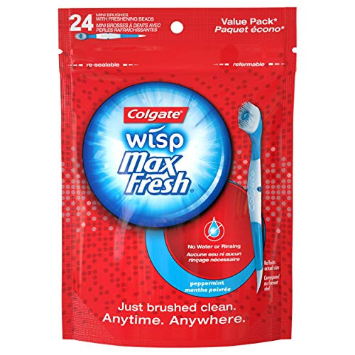 Colgate Max Fresh Wisp Disposable Mini Toothbrush  Peppermint - 24 Count