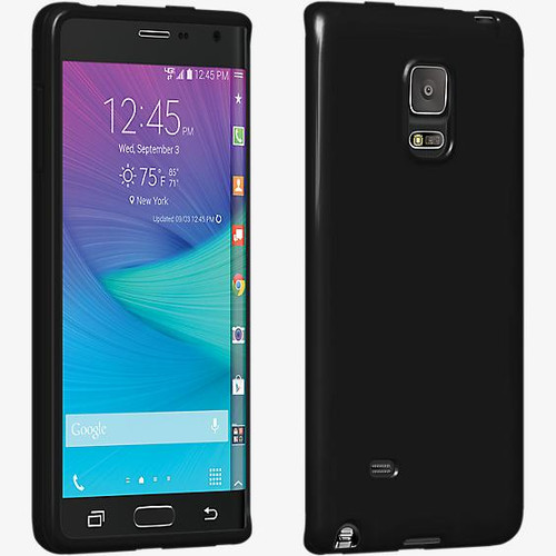 Verizon High Gloss Silicone Case for Samsung Galaxy Note Edge - Black