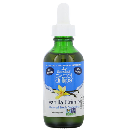 Wisdom Natural  SweetLeaf  Sweet Drops Stevia Sweetener  Vanilla Creme  2 fl oz (60 ml)