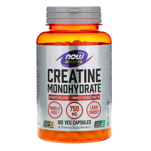 Now Foods  Sports  Creatine Monohydrate  750 mg  120 Veg Capsules