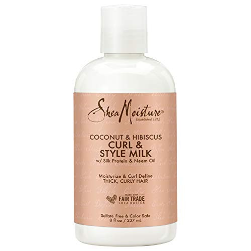 SheaMoisture Curl and Style Milk for Thick  Curly Hair Coconut and Hibiscus for Curl Definition 8 oz