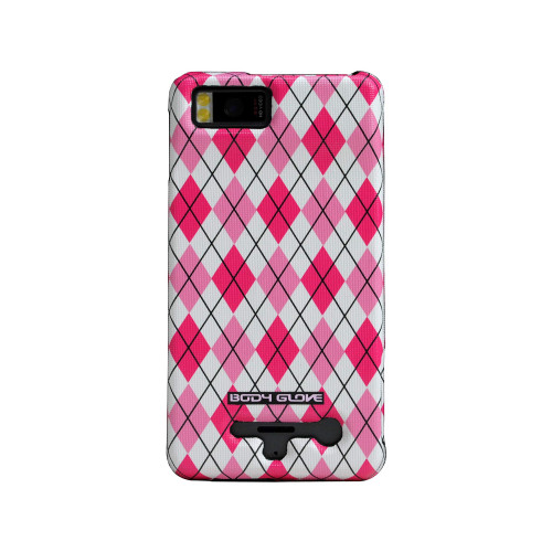 Body Glove Snap-on Hard Shell Case for Motorola Droid X2 - Pink Argyle