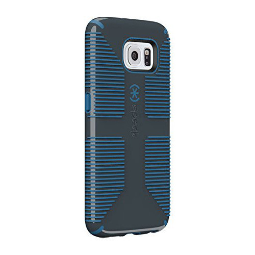 Speck CandyShell Grip Case for Samsung Galaxy S6 (Charcoal Grey/Harbor Blue)